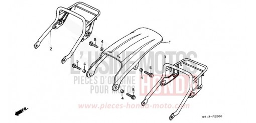 GARDE-BOUE ARRIERE MTX125RWH de 1987